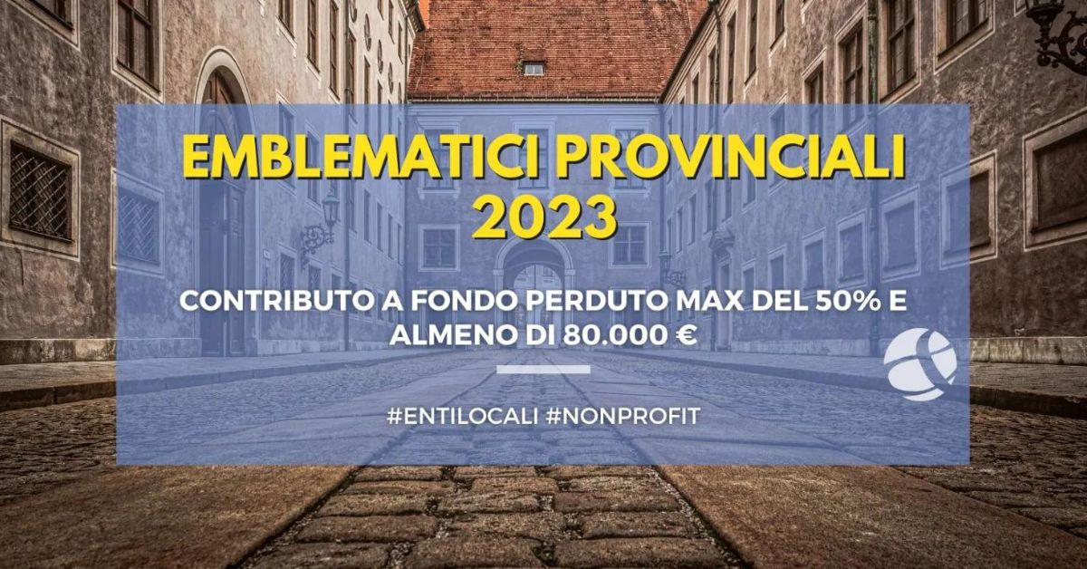 Bandi Emblematici Provinciali 2023